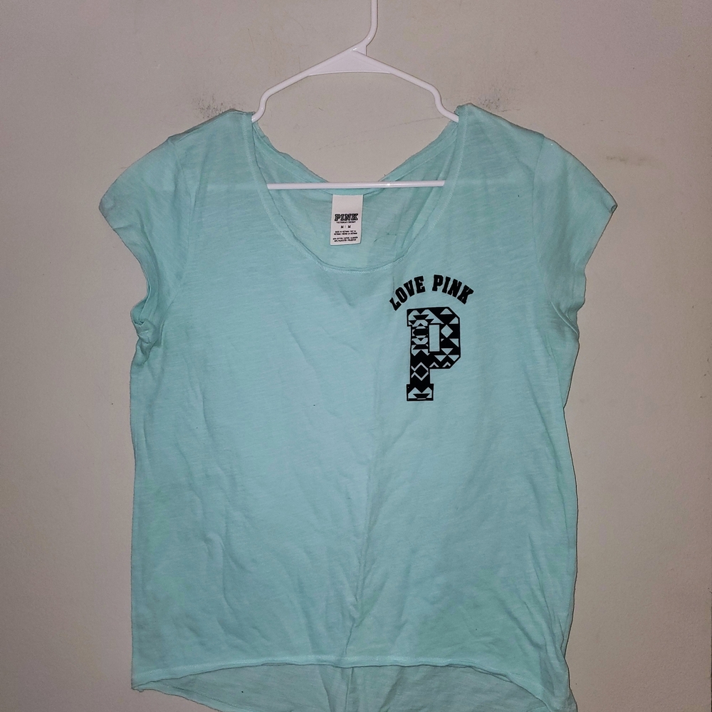 PINK Victoria's Secret Aqua Tee